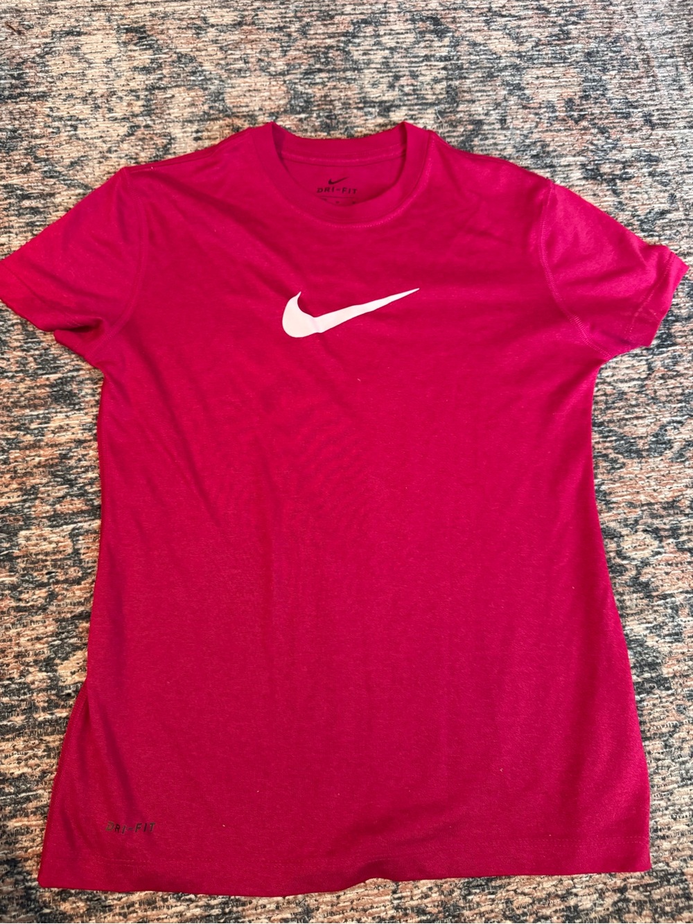 Girls Nike Pink Dri-FIT Short Sleeve Tee